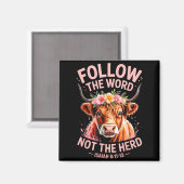 Highland Cow Christian  マグネット (正面/裏面)