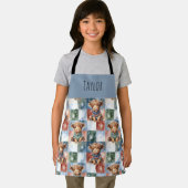 Highland Cow Christmas Cook Crew Personalized Kids エプロン (インサイチュ)