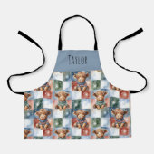 Highland Cow Christmas Cook Crew Personalized Kids エプロン (正面)
