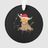Highland cow christmas lights オーナメント (正面)