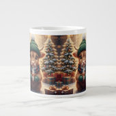 Highland Cow Christmas Mug, Cute Calf Art, Holiday ジャンボコーヒーマグカップ (正面)