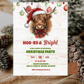 Highland cow christmas party 招待状