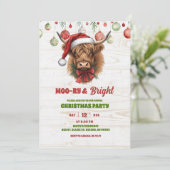 Highland cow christmas party 招待状 (スタンド正面)