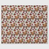 Highland Cow Christmas Wrapping Paper ラッピングペーパー (フラット)
