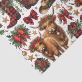 Highland Cow Christmas Wrapping Paper 薄葉紙 (詳細)