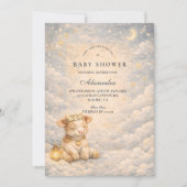 Highland Cow Floral Baby Shower 招待状 (正面)