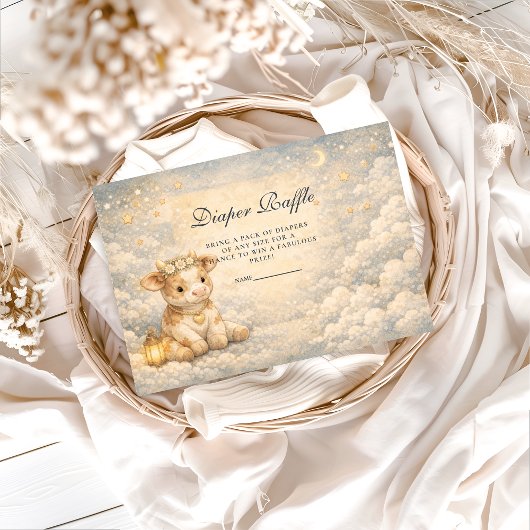 Highland Cow Floral Diapper Raffle エンクロージャーカード