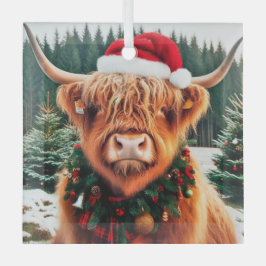 Highland Cow Glass Ornament ガラスオーナメント