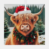 Highland Cow Glass Ornament ガラスオーナメント (裏面)