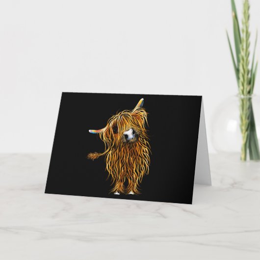 HiGHLaND CoW GReeTiNGS CaRD ' CooWeee ' カード (正面)