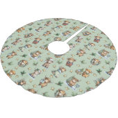 Highland Cow Holiday Parade ブラッシュドポリエステルツリースカート (アングル)