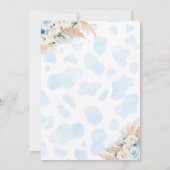 Highland Cow Holy Cow baby shower Boy サンキューカード (裏面)