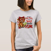Highland Cow Hot Mess Funny Humorous Sarcastic Tシャツ (正面)