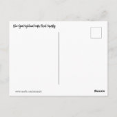 Highland Cow in Colorful Floral Tapestry ポストカード (裏面)