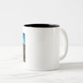 Highland Cow in the Field ツートーンマグカップ (正面右)