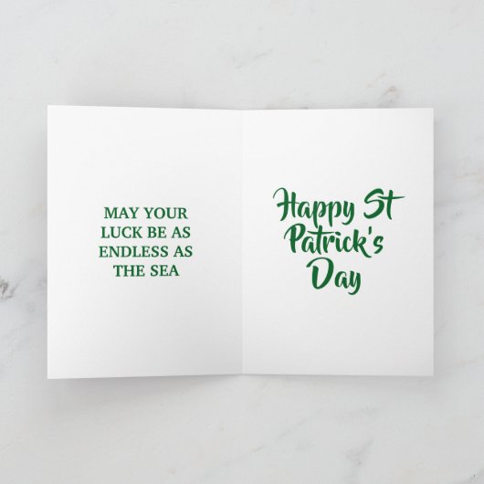 Highland Cow Irish Blessing St. Patricks Day カード (内部)