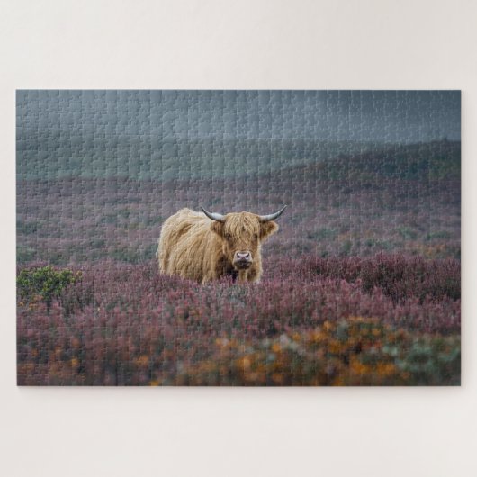 Highland Cow Jigsaw Puzzle ジグソーパズル (横)