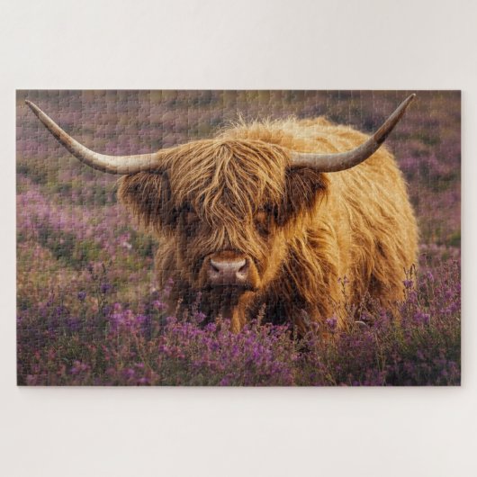 Highland Cow Jigsaw Puzzle ジグソーパズル (横)