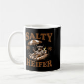 Highland Cow Lovers Salty Heifer Trocal For Women コーヒーマグカップ (左)