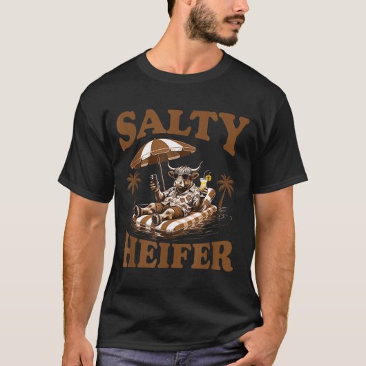 Highland Cow Lovers Salty Heifer Trocal For Women  Tシャツ (正面)