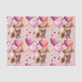 Highland Cow Pastel Balloon Cute Gift 薄葉紙
