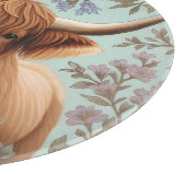 Highland Cow Pastel William Morris Inspired Floral カッティングボード (角)