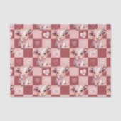 Highland Cow Pink Candy Hearts Valentine Gift Fill 薄葉紙 (正面)