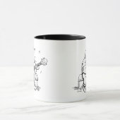 Highland Cow Plays Acoustic Guitar マグカップ (中央)