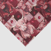 Highland Cow Red Cream Golden Heart Gift Liner 薄葉紙 (詳細)