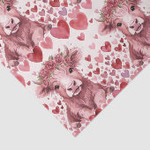 Highland Cow Red Roses Pink Heart Flower Gift 薄葉紙 (詳細)