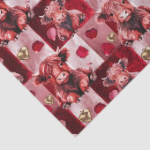 Highland Cow Ruby Red Golden Heart Gift Liner 薄葉紙 (詳細)