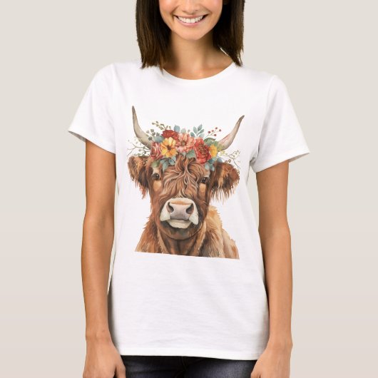 Highland Cow. Tシャツ (正面)