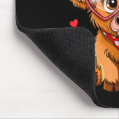 Highland Cow Valentines Day Funny Hearts Valentine マウスパッド (コーナー)