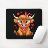 Highland Cow Valentines Day Funny Hearts Valentine マウスパッド (マウス)