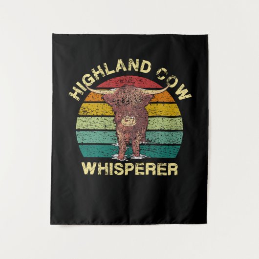 Highland Cow Whisperer タペストリー (正面)
