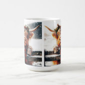 Highland Cow Winter Mug コーヒーマグカップ (中央)
