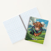 Highland Cow with Duncan Tartan Scarf ノートブック (内部)