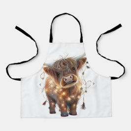 highland cow xmas All-Over Print Apron エプロン