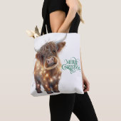 highland cow xmas Tote トートバッグ (クローズアップ)