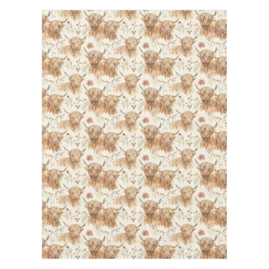 Highland Cows  テーブルクロス (正面)