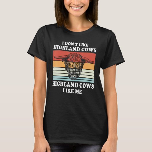 Highland Cows Farmer Animal Cattle Cow Tシャツ (正面)