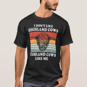 Highland Cows Farmer Animal Cattle Cow Tシャツ (正面)