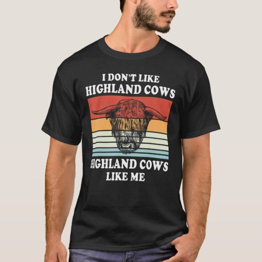 Highland Cows Farmer Animal Cattle Cow Tシャツ (正面)