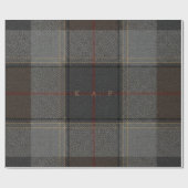 Highland Dispatch Tartan Custom Monogram Gift Wrap ラッピングペーパー (フラット)
