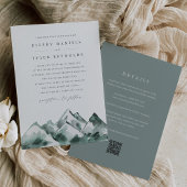 Highland | Double-Sided Mountain Range Wedding 招待状