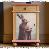 Highland Hare, Red Tartan Cloak EG8R Decoupage 薄葉紙