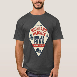 Highland Heights ローラーリンク - タントン, マサチューセッツ州 レトロ R Tシャツ