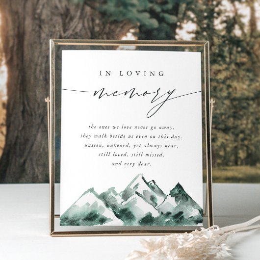 Highland | Mountain Wedding Memorial Sign ポスター