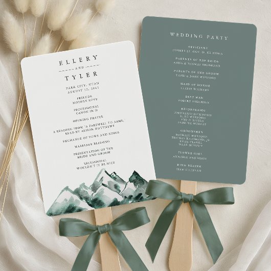 Highland | Mountain Wedding Program ハンドファン