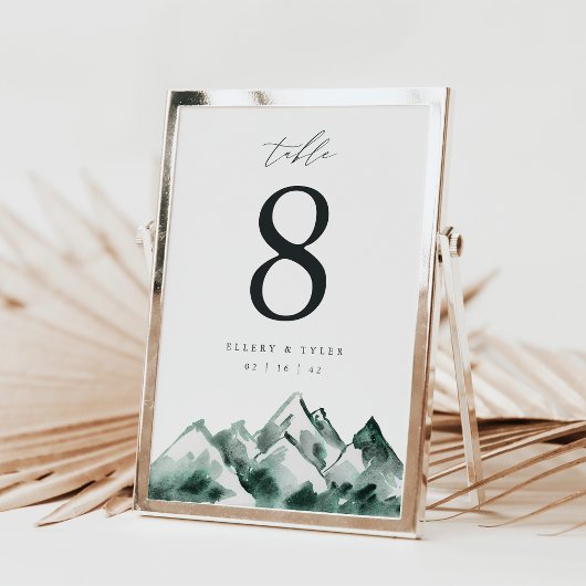 Highland | Mountain Wedding Table Number Card 招待状
